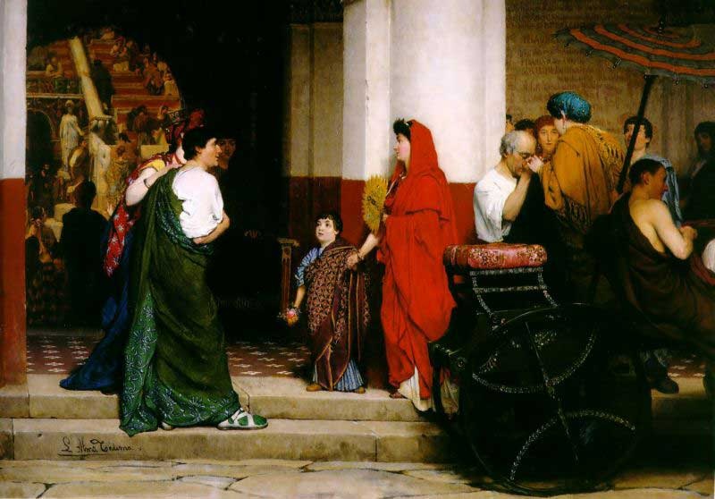 Alma-Tadema Lawrence - Entree dans un theatre romain.jpg
